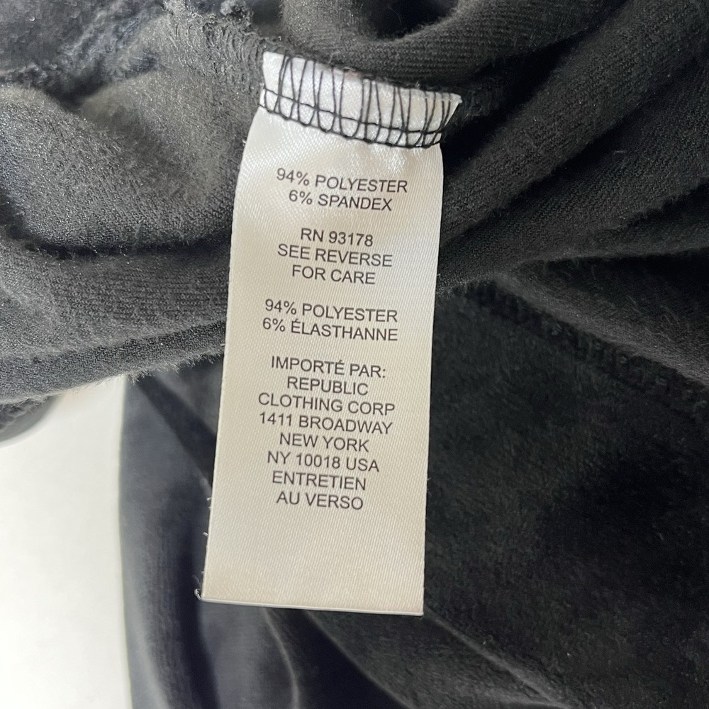 Truth by Republic Womens Velour Track Pants Size XS Black Luxury Lounge Travel - Picture 5 of 7